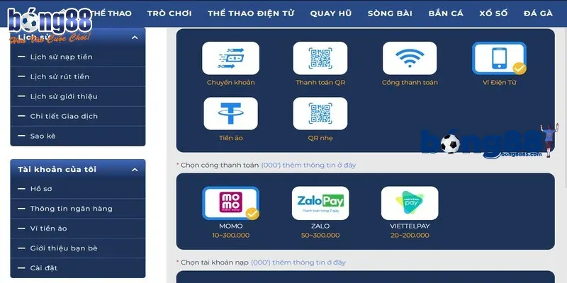 Câu hỏi thường gặp Thắc mắc khi thực hiện giao dịch tài chính trên BONG88